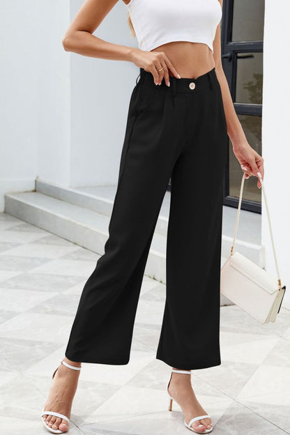 Pocketed High Waist Pants